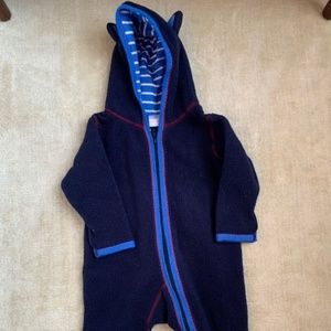 Hanna Andersson fleece hooded bunting size 70